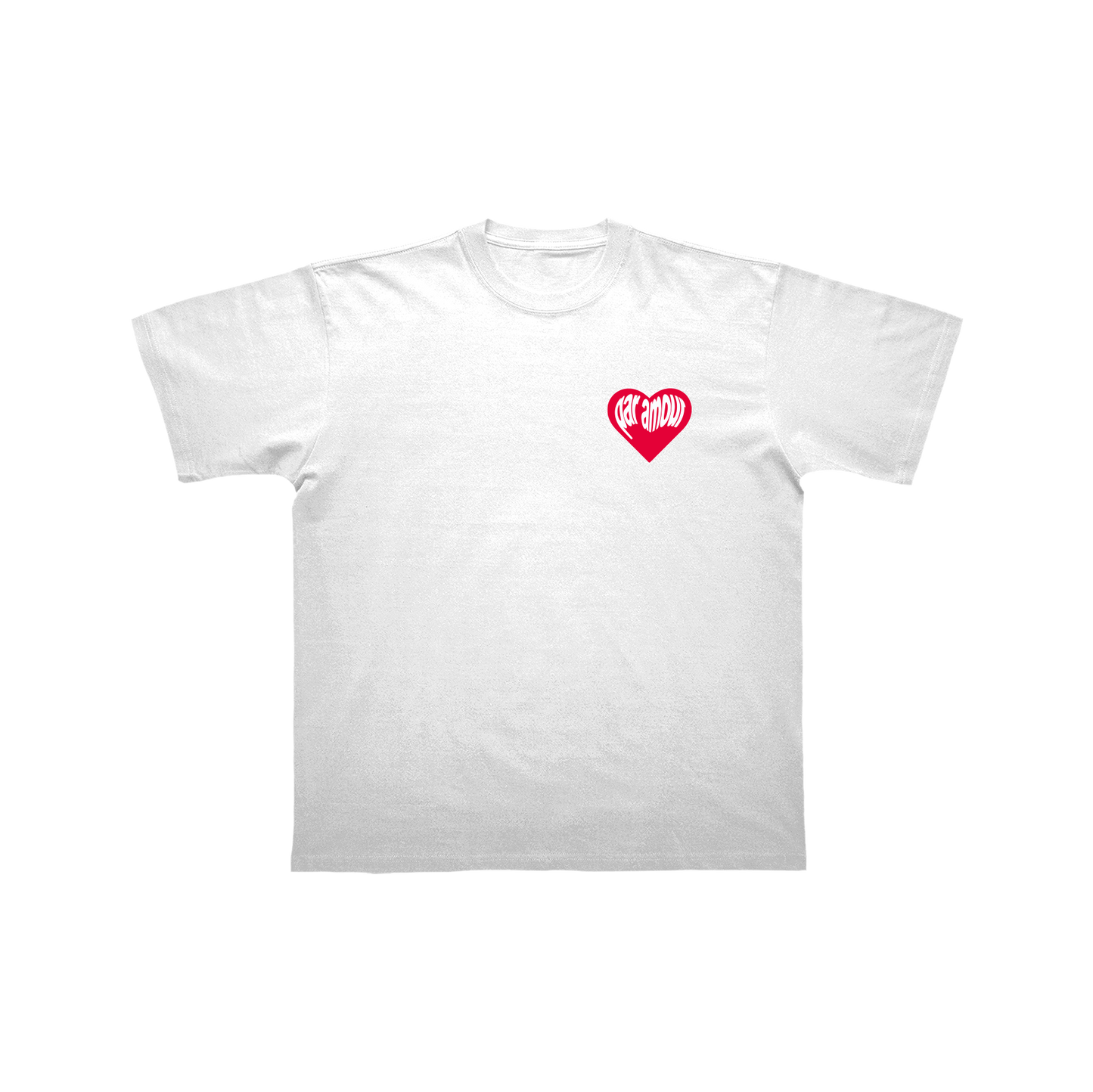 T-SHIRT "COEUR PAR AMOUR" - BLANC
