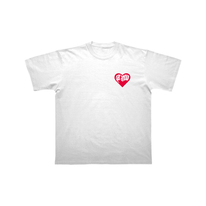 T-SHIRT "COEUR PAR AMOUR" - BLANC