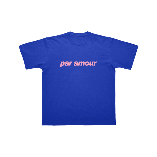 T-SHIRT "PAR AMOUR" - BLEU