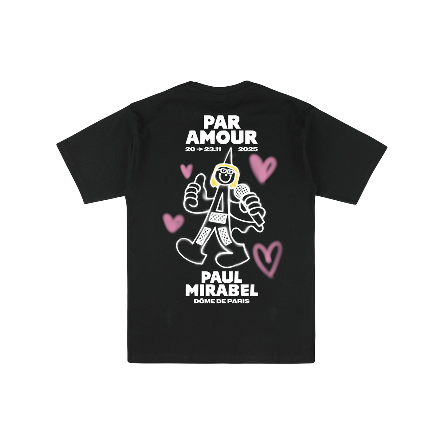 T-SHIRT "PAR AMOUR PARIS" - NOIR
