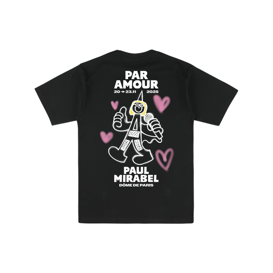 T-SHIRT "PAR AMOUR PARIS" - NOIR