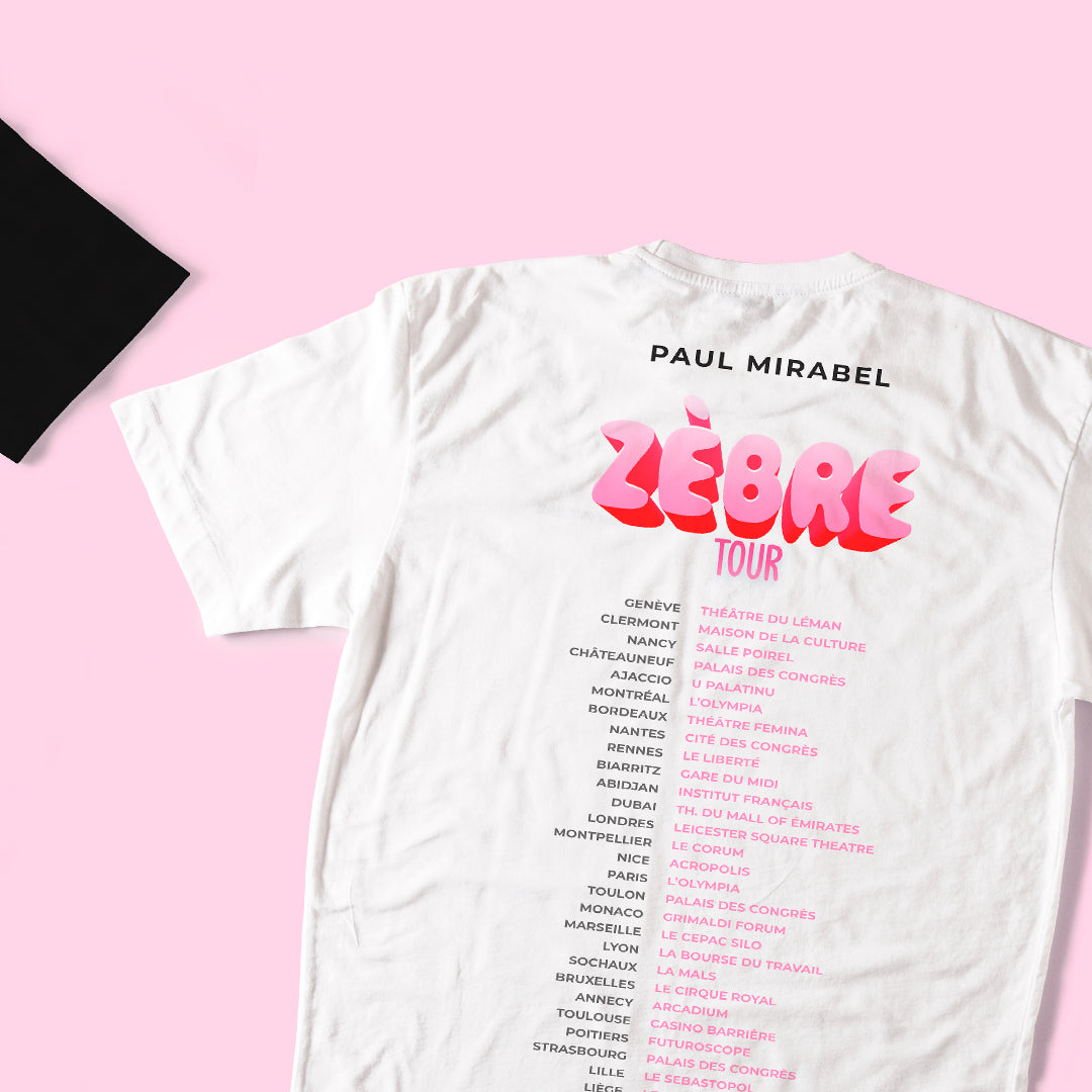 T-SHIRT ZÈBRE TOUR - BLANC