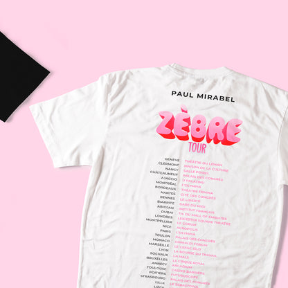 T-SHIRT ZÈBRE TOUR - BLANC