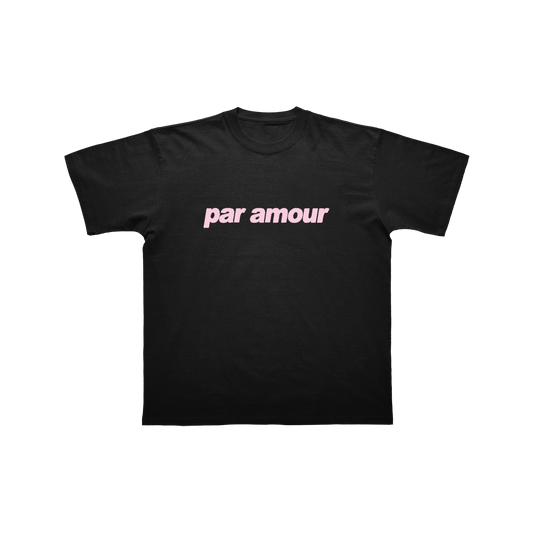 T-SHIRT "PAR AMOUR" - NOIR
